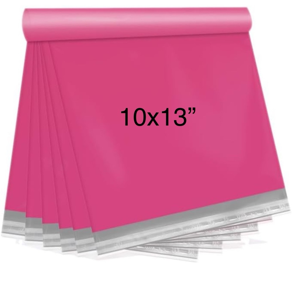 12 Pink Poly Mailers 10x13”